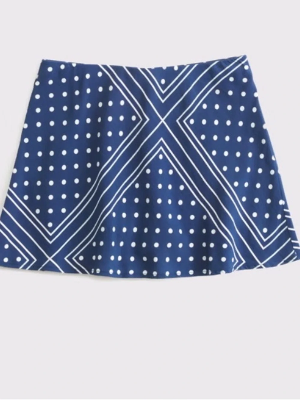 Abercrombie & Fitch Navy and White Polka Dot Mini Skort - Picture 2 of 5
